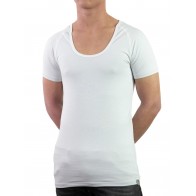 Short Sleeve Shirt-Silver crew-neck