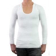 Long Sleeve Shirt-Silver crew-neck