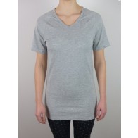 Short Sleeve Shirt-Silver V-neck „Jersey“